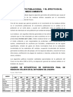 Crecimeinto Poblacional y El Efecto en El Medio Ambiente