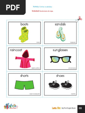 printable clothes flashcards