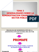 Tema 3 Generalidades Sobre La Administración Financiera Del Sector Público
