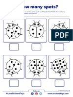 Ladybirds Count The Spots Activity Sheet