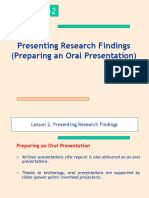 Presenting Research Findings (Preparing An Oral Presentation)