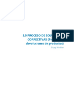 3.9 PROCESO DE SOLUCIONES CORRECTIVAS (Proceso de Devoluciones de Productos)