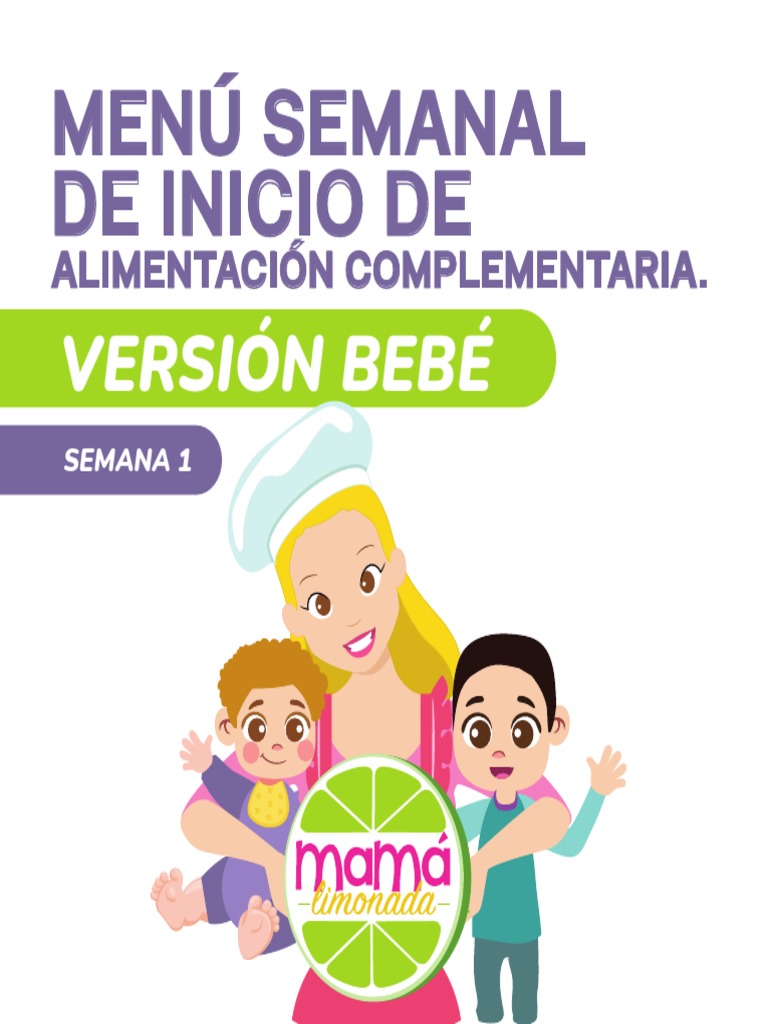 Menú Mensual de Alimentacion Complementaria | PDF | Almuerzo | Panes
