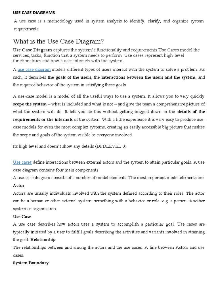 Use Case Diagrams | PDF | Use Case | System