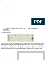 Low Pass Filter Model T Vs Low Pass Filter Model Pi