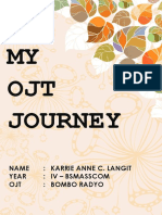 My Journey at Bombo Radyo Ojt Journal by Karrie Anne C Langit