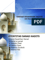 Pertemuan 10 Kaidah-Kaidah Kesahihan Hadits