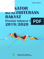 Indikator Kesejahteraan Rakyat Provinsi Sulawesi Tengah 2019 - 2020
