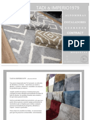 Alfombras-Moquetas T&I Temporada 2019-20, PDF, El plastico