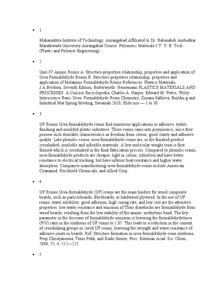 StructureProperties Relationship, Synthesis, and Applications of Urea