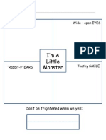 I'm A Little Monster Worksheet