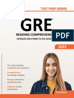 GRE Reading Comprehension 325 Questions - 2022 - SAMPLE