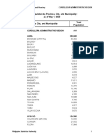 Total Population by Province, City, and Municipality: As of May 1, 2020 Province, City, and Municipality Total Population