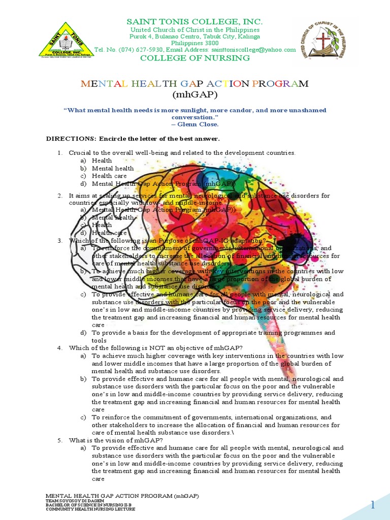 Understanding the mhGAP Program | PDF | Health System | Mental Health