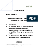 4.1 La Politica Fiscal Gastos e Ingresos Publicos
