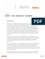 NCMA Technical Report on Grout for Concrete Masonry
