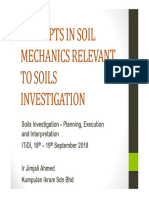 Concepts in Soil Mechanics Relevant To Soils Investigation