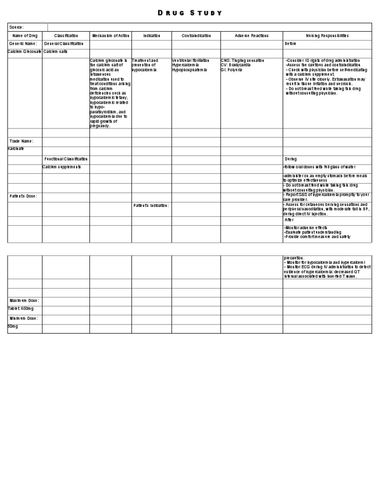 Calcium Gluconate PDF Medicine Pharmacology