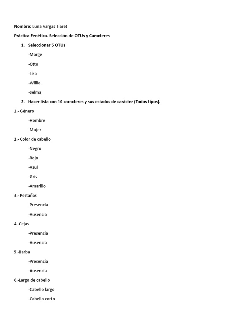 Práctica Taxonomía Númerica Parte 1 PDF