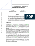 Spectral Norm Regularization For Improving The Generalizability of Deep Learning