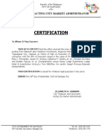 Certification: Office of The Acting City Market Administrator