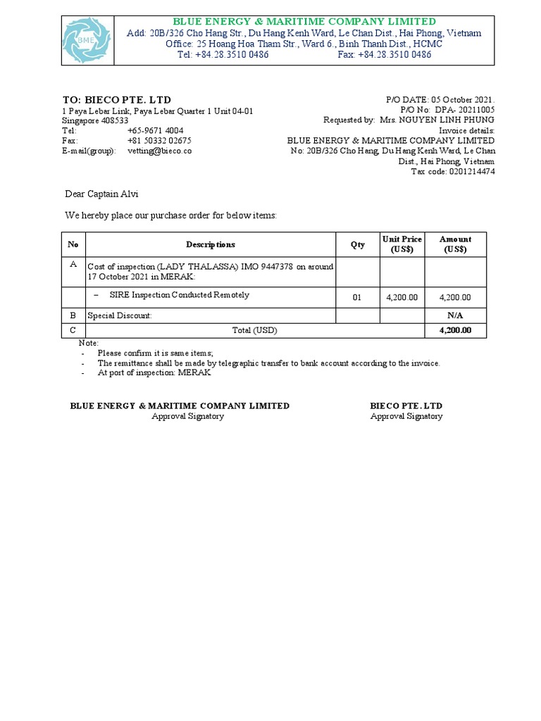 Bme Po Template NLX | PDF