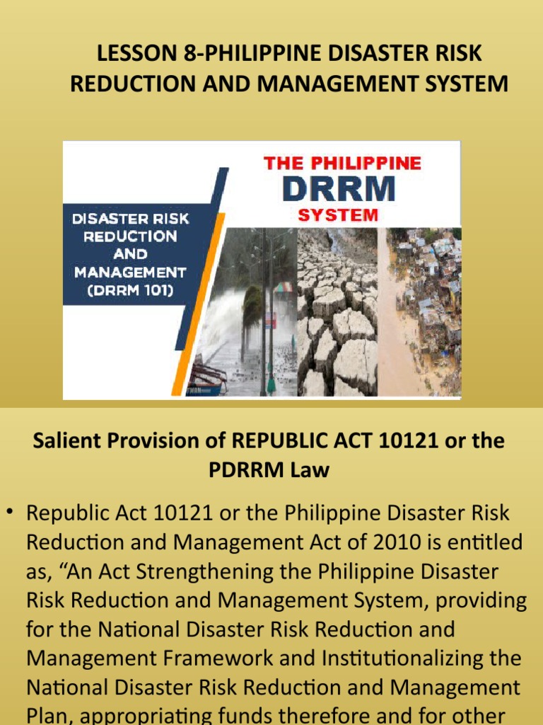Philippine Disaster Risk Management Act | PDF | Emergency Management ...