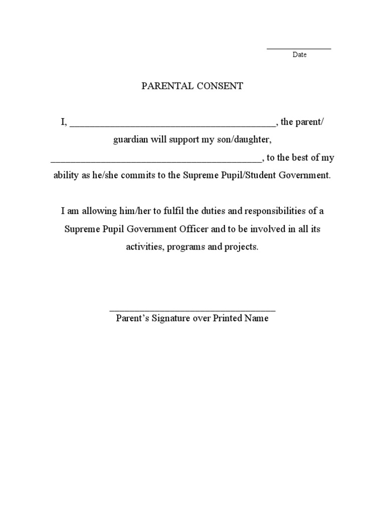 Parental Consent | PDF | Career & Growth