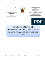Note de Synthese Du Secteur de La Microfinance 2017 Final