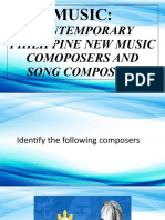 Music:: Contemporary Philippine New Music Comoposers and Song Composers