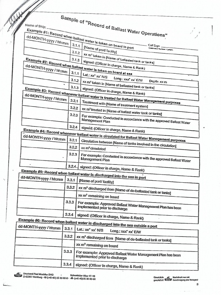 Ballast Record Book PDF