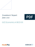 Examiners' Report June 2017: GCE Economics A 9EC0 03