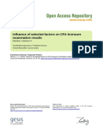 Influence of selected factors on CPA licensure