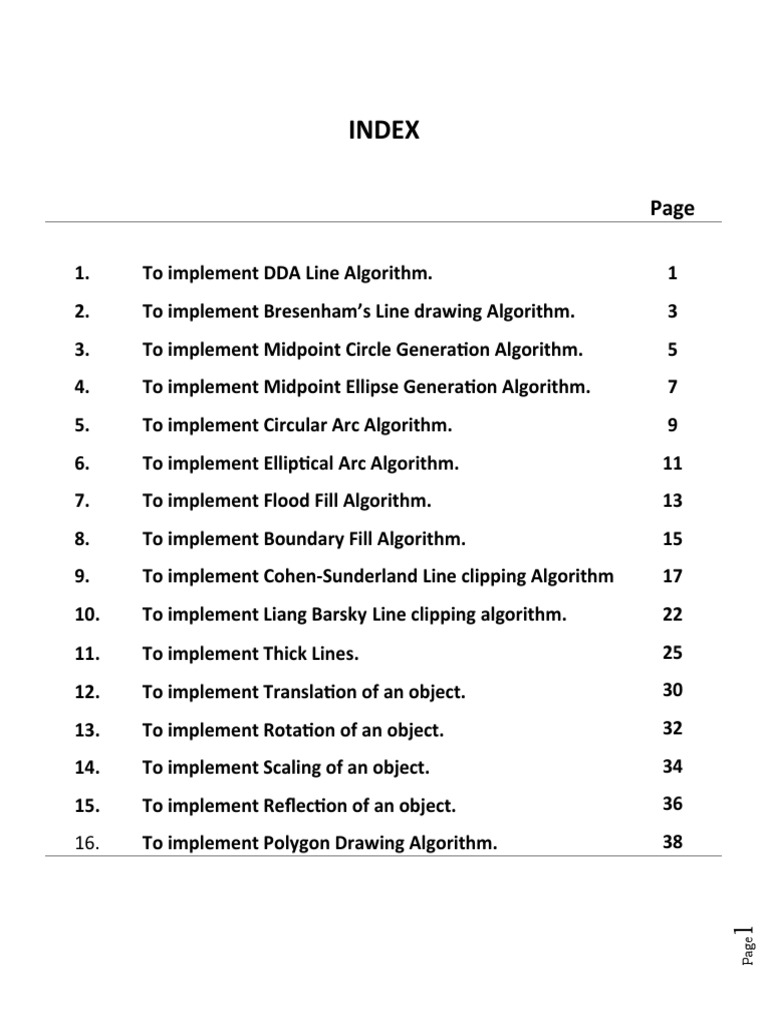 CG Practical File PDF Elementary Geometry Computer Science