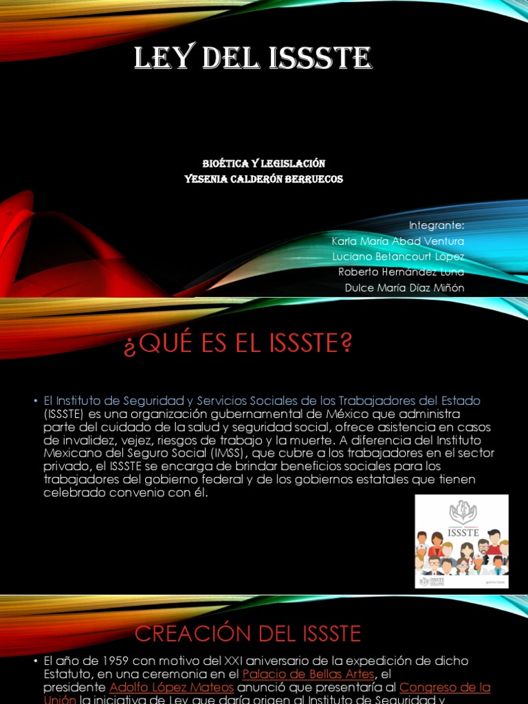 Ley del ISSSTE: Creación y Resumen | PDF | Gobierno | Política