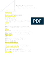 Kumpulan Soal Pilihan Ganda Materi Sistem Indera Manusia