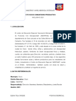 Proyecto SocioComunitario Productivo Inclusivo ABOPANE 