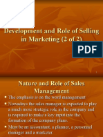 Development and Role of Selling in Marketing (2 of 2)