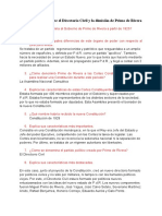 Preguntas Cortas Sobre El Directorio Civil y La Dimisión de Primo de Rivera