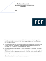 Development Management Chapter 2: Political Accountability and Public Action Handout 2.4