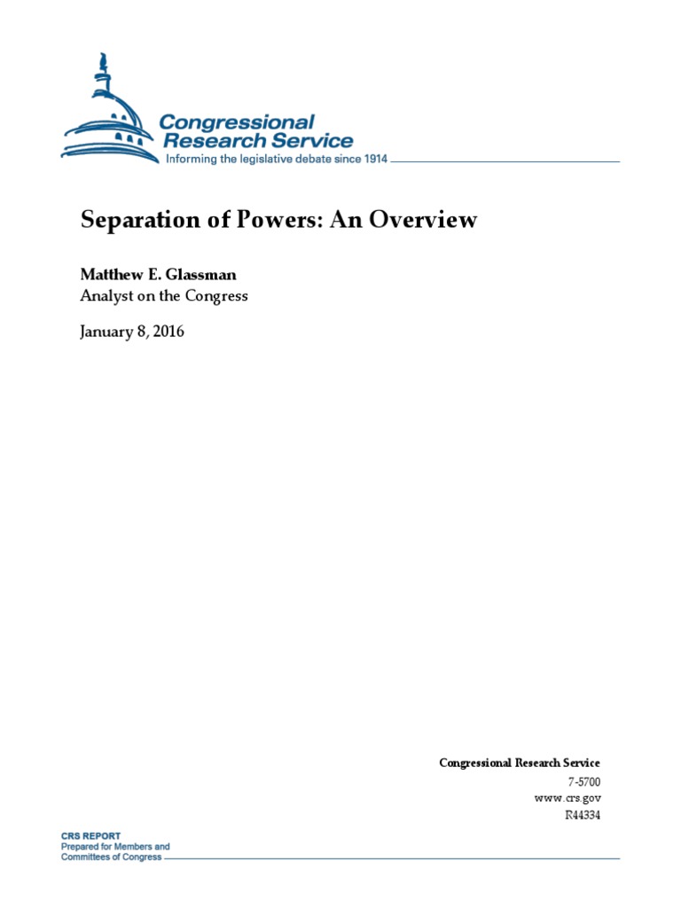 Separation of Power 2 | PDF | Federal Government Of The United States ...