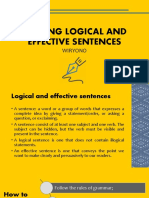 Writing Logical and Effective Sentences - Edited