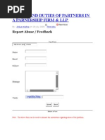 Rights and Duties of Partners in A Parnership Firm & LLP: Report Abuse / Feedback