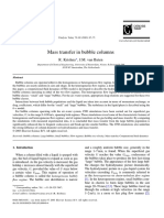 Mass Transfer in Bubble Columns: R. Krishna, J.M. Van Baten