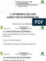 1 - Introdução Aos Aspectos Econômicos (1.1 e 1.2)