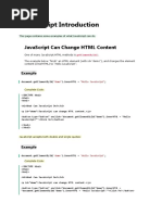 Javascript Introduction: Javascript Can Change HTML Content