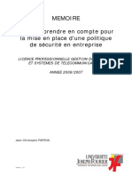 Memoire Licence Forton