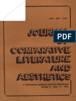 Journal of Comparative Literature and Aesthetics, Vol. VI, Nos. 1-2, 1983