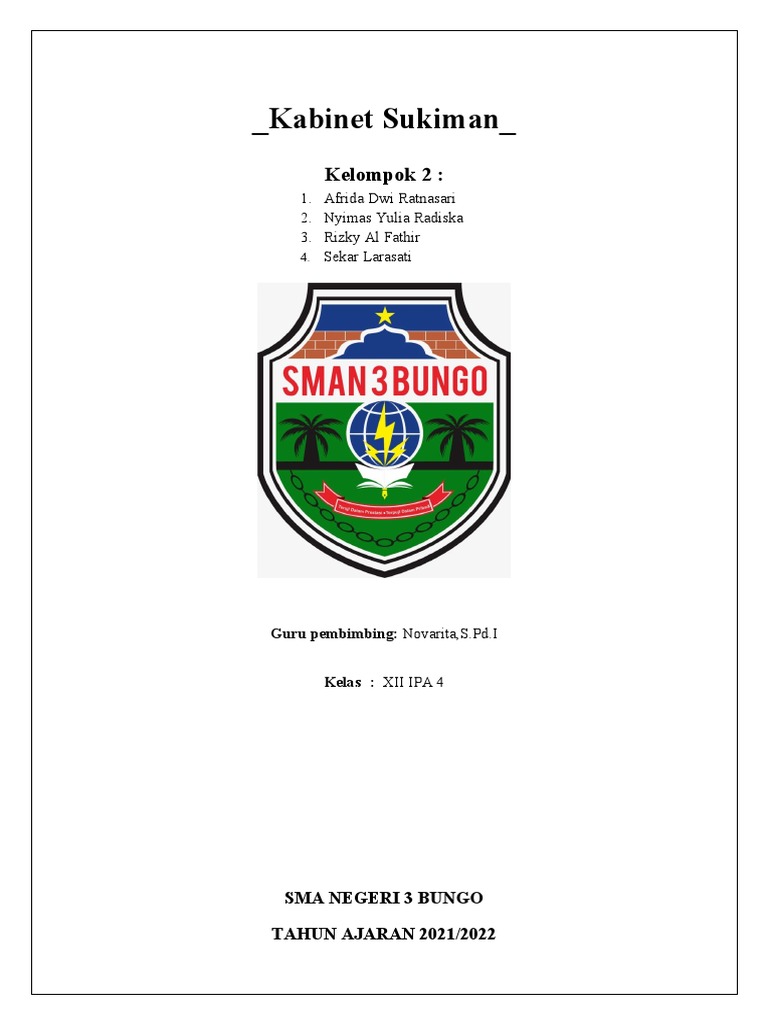 Kabinet Sukiman: Politik Luar Negeri dan Stabilitas Pemerintahan | PDF