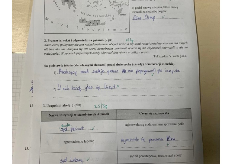 Starożytna Grecja Sprawdzian Klasa 5 Online Test Z Historii Starozytna Grecja | PDF